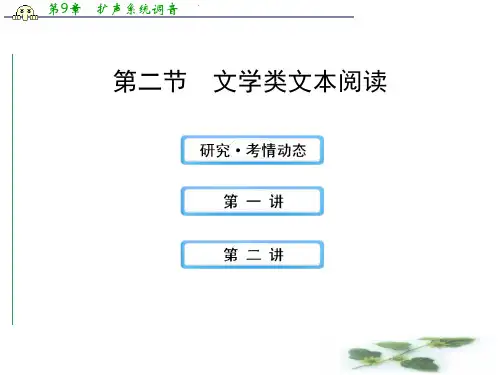 高考语文总复习(新课标 浙江)课件：2.2 第二节  文学类文本阅读