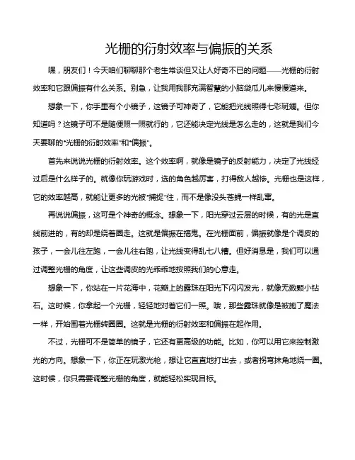 光栅的衍射效率与偏振的关系