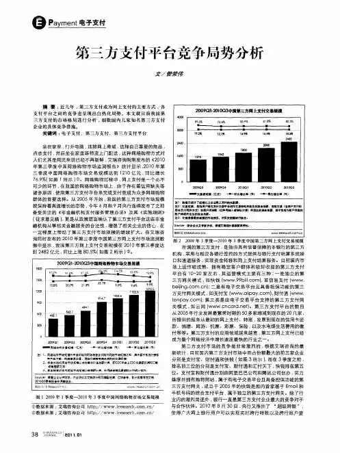 第三方支付平台竞争局势分析