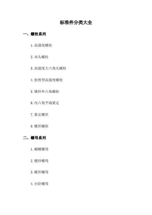标准件分类大全-成都华川标准件有限公司