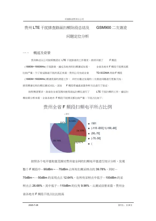 贵州LTE干扰排查路面扫频阶段总结及GSM900二次谐波问题定位分析0002