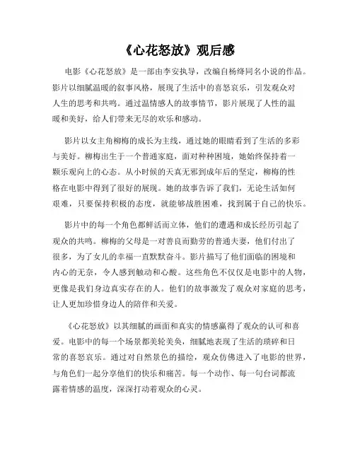 《心花怒放》观后感