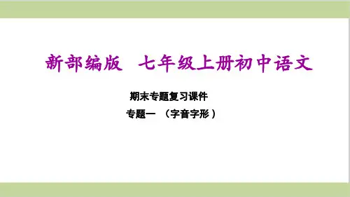 部编(统编)人教版七年级上册初中语文 期末总复习课件 专题一  字音字形