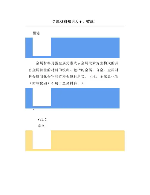 金属材料知识大全,收藏!