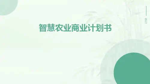 智慧农业商业计划书