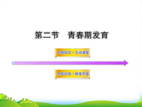 八年级生物上册 第四单元 第三章 第二节 青春期发育课件 济南