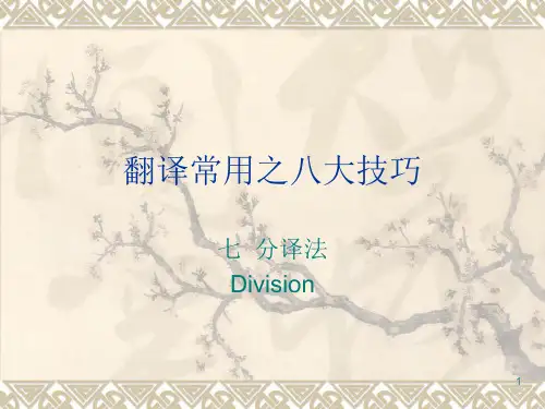 翻译常用之八大技division