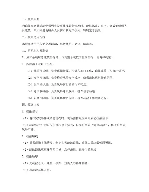 会展应急疏散预案