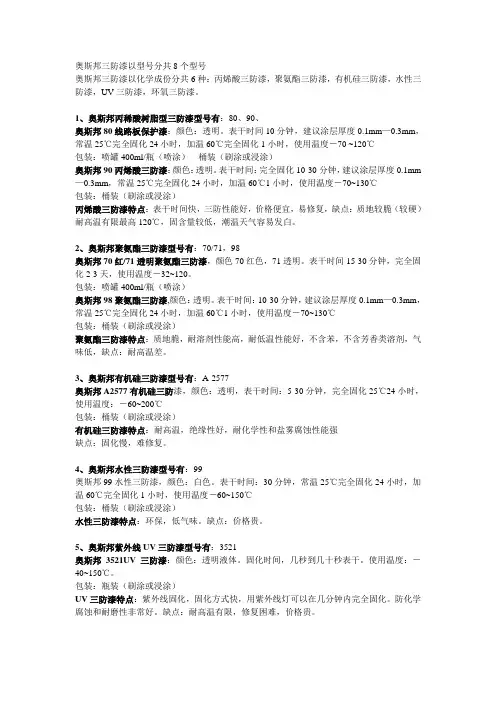 三防漆优缺点