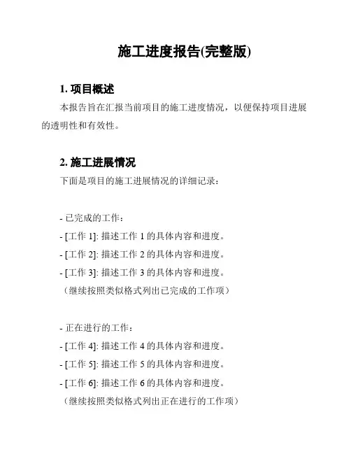 施工进度报告(完整版)