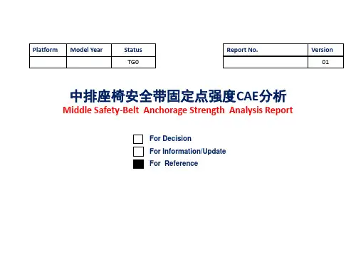 安全带固定点强度CAE分析ppt课件