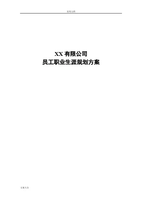 某某公司管理系统员工职业发展规划方案设计