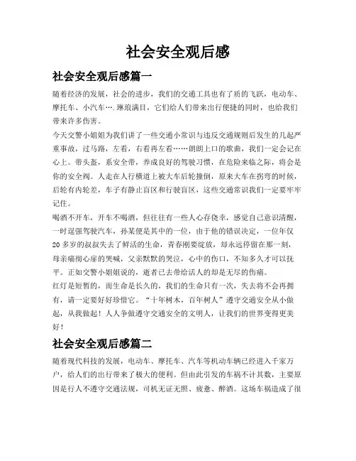 社会安全观后感