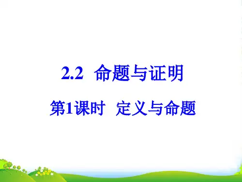 湘教版八年级数学上册《定义与命题》课件