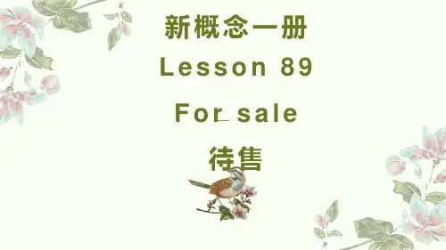 Lesson89-91(课件)新概念英语第一册