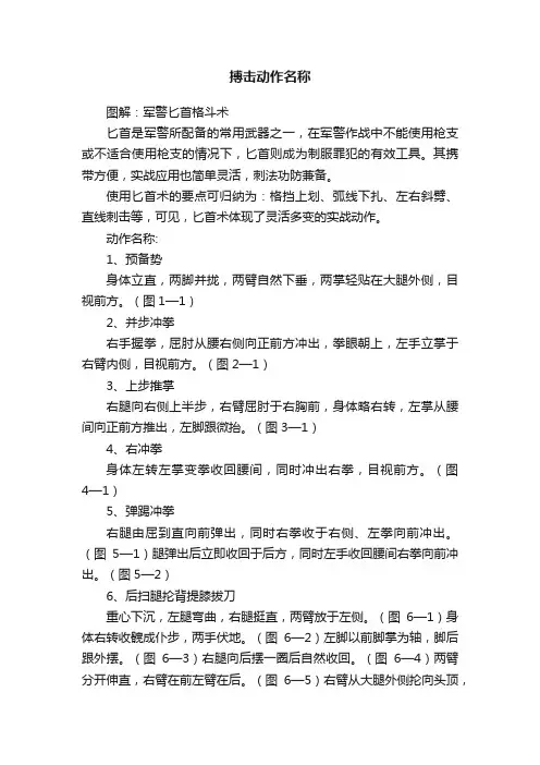 搏击动作名称