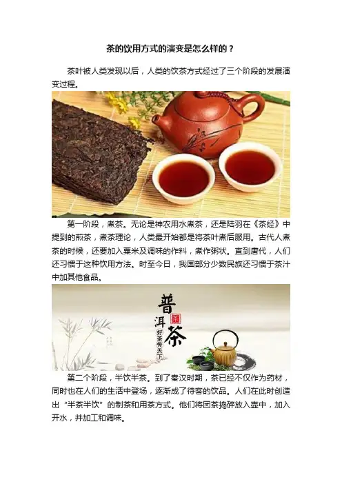 茶的饮用方式的演变是怎么样的？