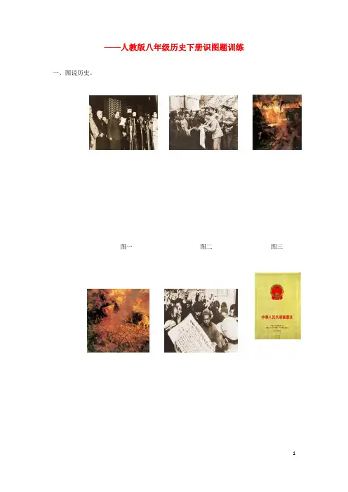 中考历史备战系列八年级下册读图训练新人教版