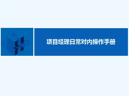 项目经理日常对内操作手册