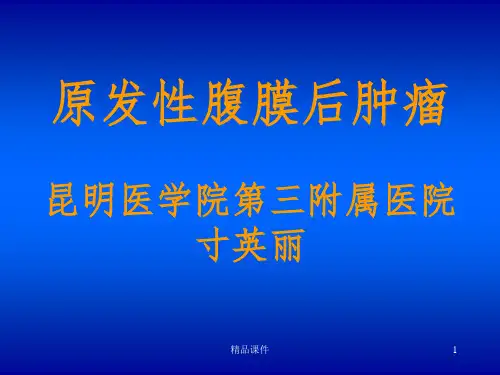 腹膜后肿瘤ppt课件