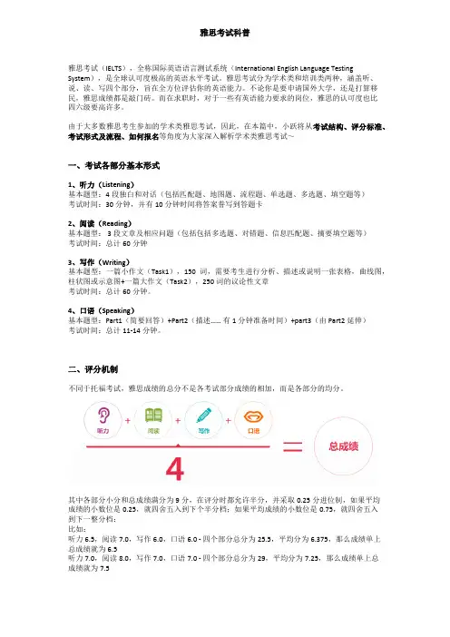 雅思考试常见问题解答