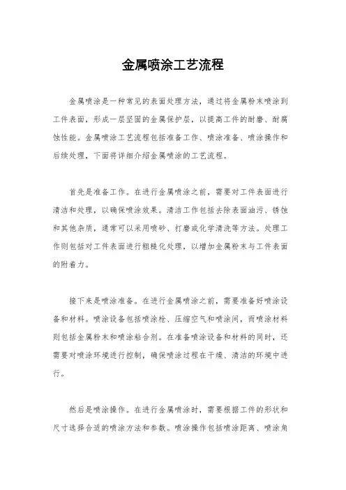 金属喷涂工艺流程