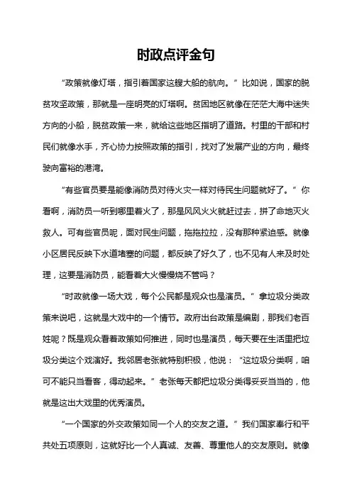 时政点评金句