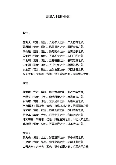 周易六十四卦卦义