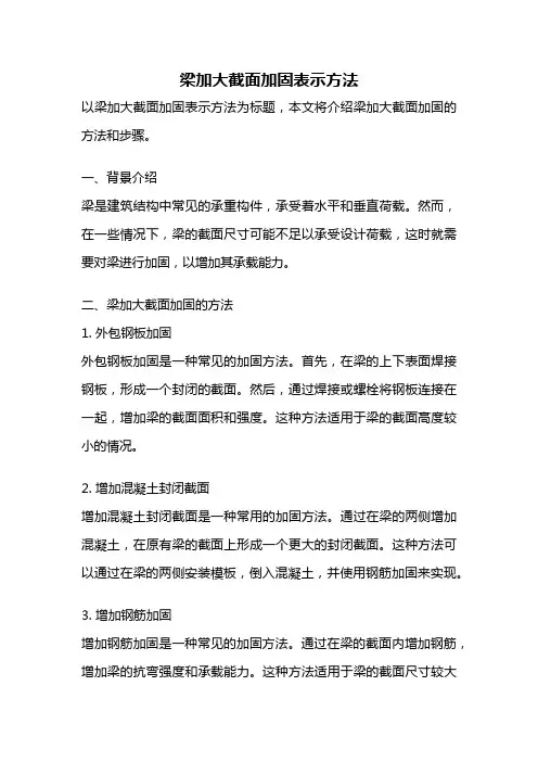 梁加大截面加固表示方法
