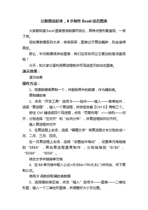 让数据动起来，6步制作Excel动态图表