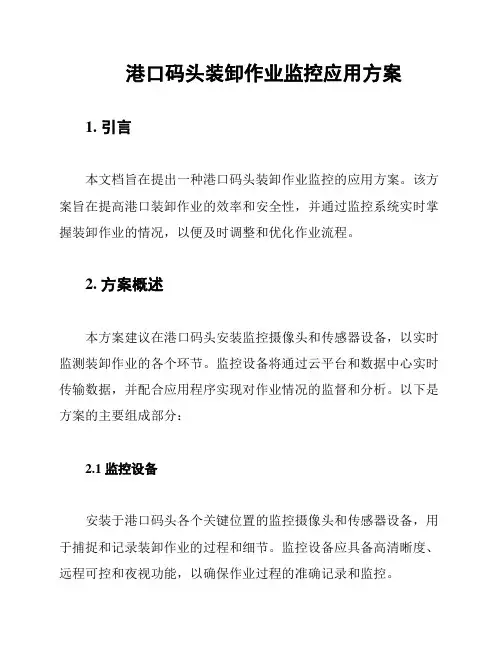 港口码头装卸作业监控应用方案