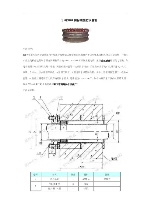 02S404国标柔性防水套