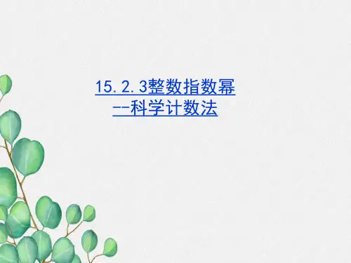 《整数指数幂科学计数法》课件 2022年人教版省一等奖PPT