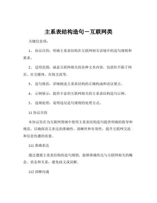 主系表结构造句-互联网类