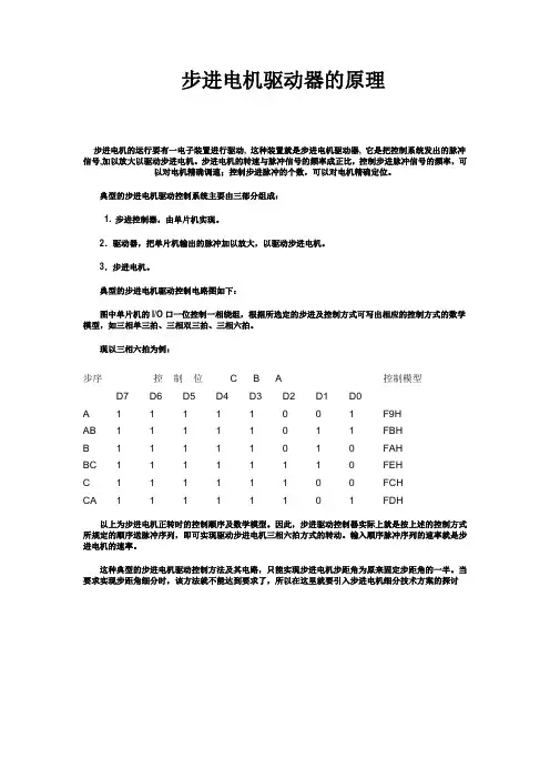 步进电机驱动器的原理