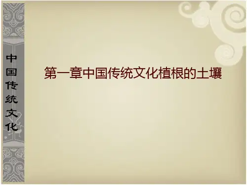 第一章中国传统文化植根的土壤