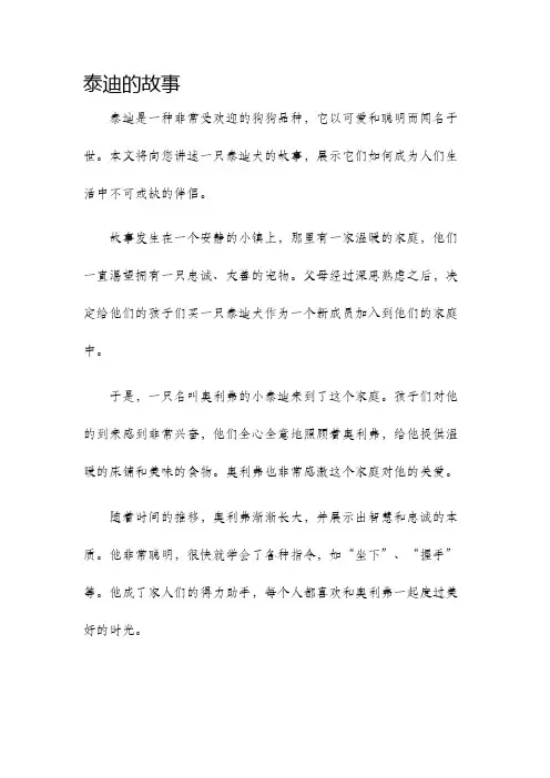 泰迪的故事