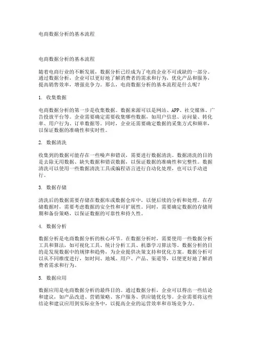 电商数据分析的基本流程