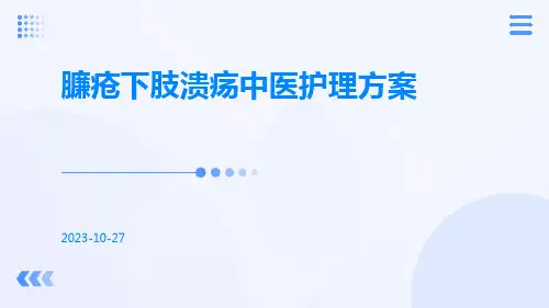 臁疮下肢溃疡中医护理方案ppt课件