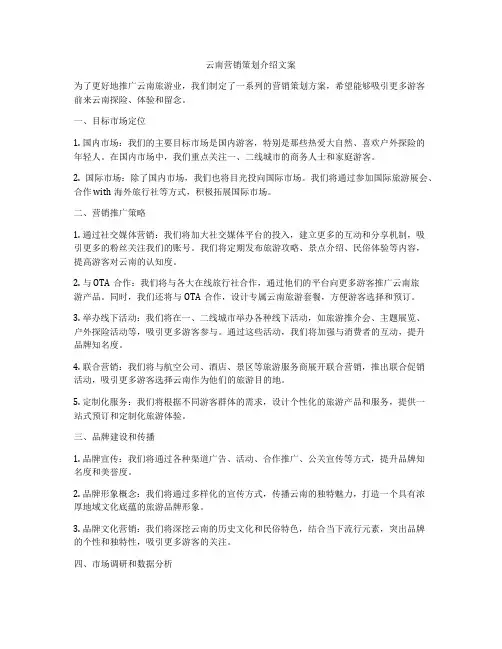 云南营销策划介绍文案
