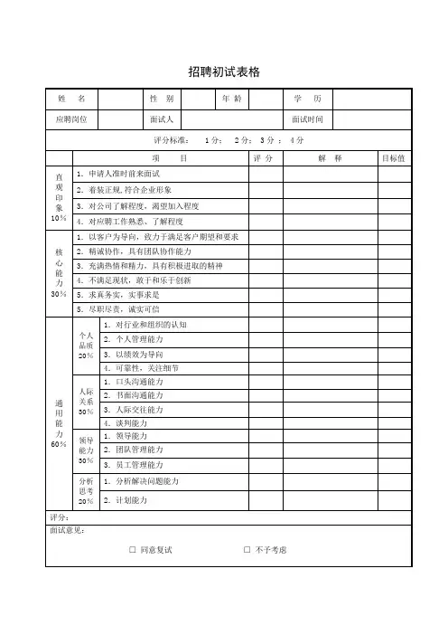 June 16 - HRF002初试表格.doc