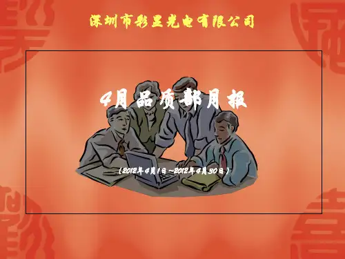 品质部月报表-简单实用
