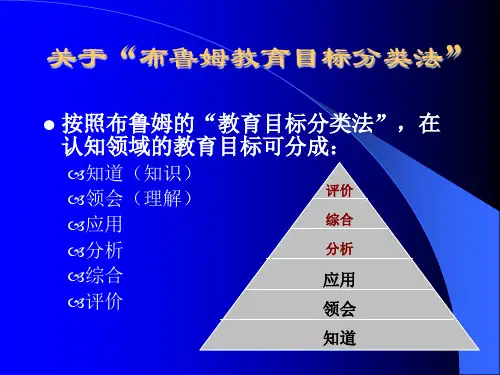 布鲁姆教育目标分类法