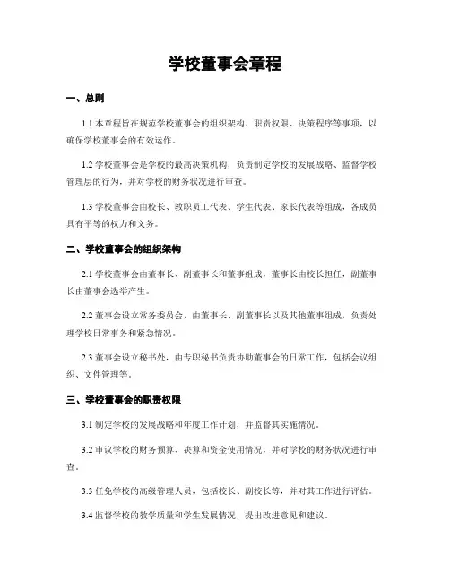 学校董事会章程
