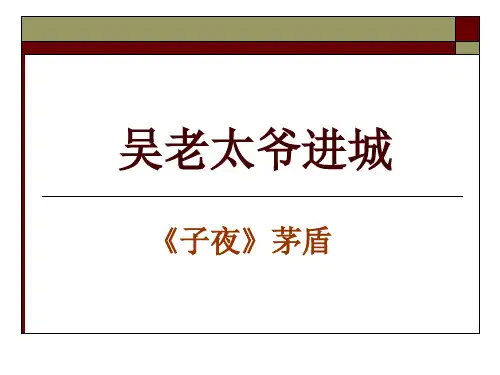 《吴老太爷进城》课件