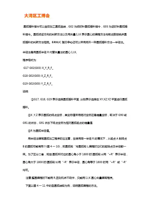 FANUC加工中心铣圆编程方法及步骤【详】