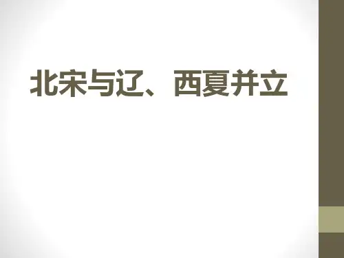人教版历史与社会八年级上册 (北宋与辽、西夏并立)“多元一体”格局与文明高度发展教学课件