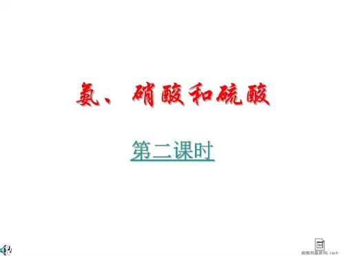 高一化学氨、硝酸和硫酸(20200806100002)