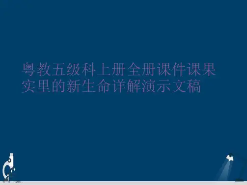 粤教五级科上册全册课件课果实里的新生命详解演示文稿
