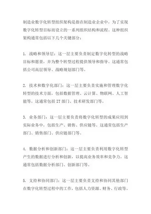 制造业数字化转型组织架构